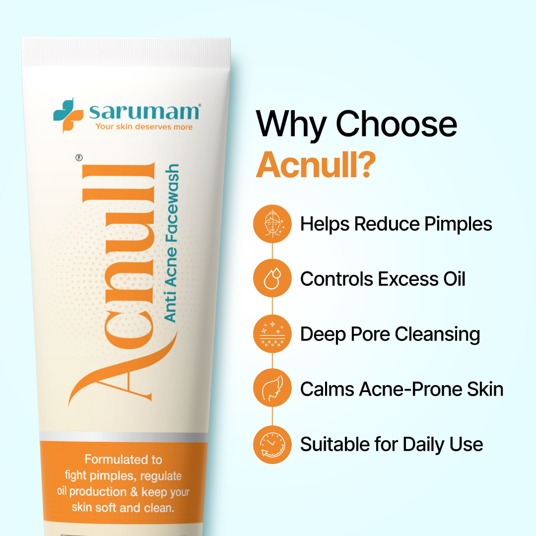 Acnull Facewash 70gm by Sarumam Pharmacy – Chennai