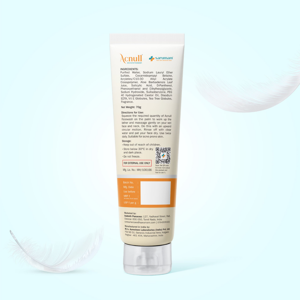 Acnull Facewash 70gm by Sarumam Pharmacy – Chennai